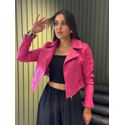 JAQUETA COURO ISIS PINK