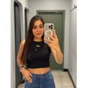 CROPPED ALO CANELADO PRETO