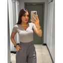 BABY LOOK LIA CINZA