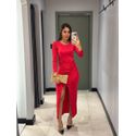 VESTIDO GRECIA DRAPEADO VERMELHO