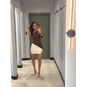 BLUSA JU ASSIMÉTRICA MARROM