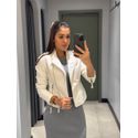 JAQUETA COURO BRANCO 