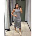 VESTIDO CANELADO BECCA MESCLA