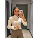 TRICOT MORCEGO GOLA BRANCO