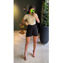 BODY CANELADO MANGUINHA AREIA