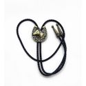 Colar Country Gravata Baladeiros Cavalo Ouro Velho Escovado C/Strass