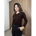 Blusa Basica Marrom