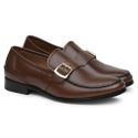 Mocassim Argentino Masculino de Couro Havana Com Fivela 4301