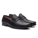 Mocassim Casual Floater Preto Gj03 Solado De Borracha