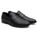 Mocassim Masculino Couro Tressê Preto GS03