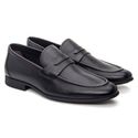 Mocassim Modena Preto Solado de Borracha
