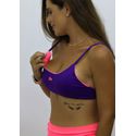 Top Vic Roxo e Rosa Neon