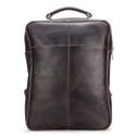Mochila Compacta em Couro Com Suporte Para Notebook 