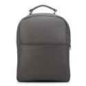 Mochila Compacta em Couro Com Suporte Para Notebook 