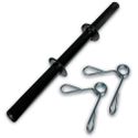 Barra Oca 40cm Preto p/ Halteres c/ Presilhas - JFIT