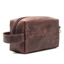 NECESSAIRE CLASSIC EM COURO CAFÉ