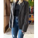 Blazer Risca de Giz Dallas - Preto