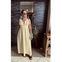 Vestido longo Paraty - Amarelo Manteiga