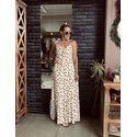 Vestido longo/Midi Belmonte - Creme
