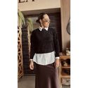 Blusa tricô mousse Caiana - Preto