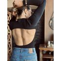 Body gola/aberto costas Alvorada - Preto