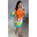 VESTIDO CURTO - NULA MANGA TANGERINA