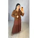 JAQUETA JEANS MARROM