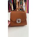 Mini Bag Marrom com Detalhe Prateado