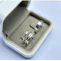 Alianças agatha com 4 mm Prata Com Pedras De Zirconia com solitario Slim