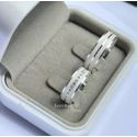 Alianças Ingrid com 6 mm Prata Com Pedras De Zirconia 
