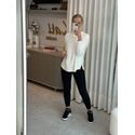 Blusa Biamar Alongada Em Algodão Com Fendas Off White 1507 