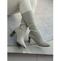 Bota De Tricô Areia 1406 