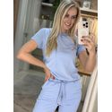 Blusa Biamar Manga curta Vazada Azul Claro 1507 