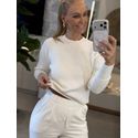 Blusa Biamar Com Tecimento Em Tranças Off White 1601