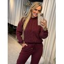 Blusa Abenção Trançada Com Moletom Bordo 0207