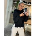 Blusa Com Pele No Capuz Preto