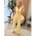 Conjunto Le Bongã De Colete E Calça white Leg Amarelo 1410