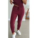 Calça De Tricô Com Barra Italiana Bordo