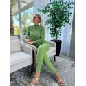 Calça Abenção Canelada Verde