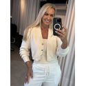 Casaco Curto Fio Pluma Off White 