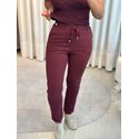 Calça Biamar De Moletom Com Cordão Bordo 