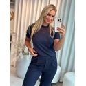 Blusa Biamar Com Detalhe Vazado Azul Marinho 