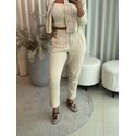 Calça Biamar De Alfaiataria Em Sarja Bege