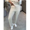 Calça Biamar Canelada Com Bolso Faca Bege