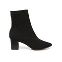 Bota De Tricô Com Bico Fino Preto