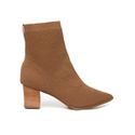 Bota De Tricô Com Bico Fino Caramelo