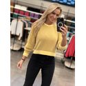 Blusa Biamar Listrada Em Fio Pluma Amarelo 1905