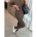 Calça Biamar Fusô Canelada Marrom 2205