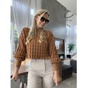 Blusa Biamar Em Ponto Laka Caramelo