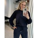Blusa Biamar Com Mangas Em Ponto Pipoca Marinho 1607 